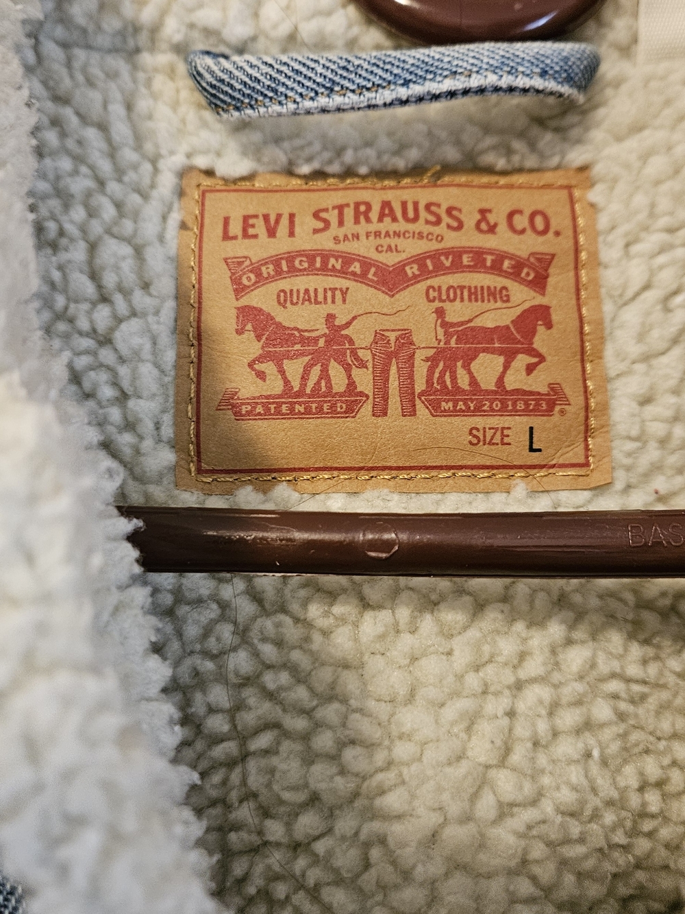 Levi's Sherpa-Lined Denim Jacket in Light Blue - Picture 2 of 5